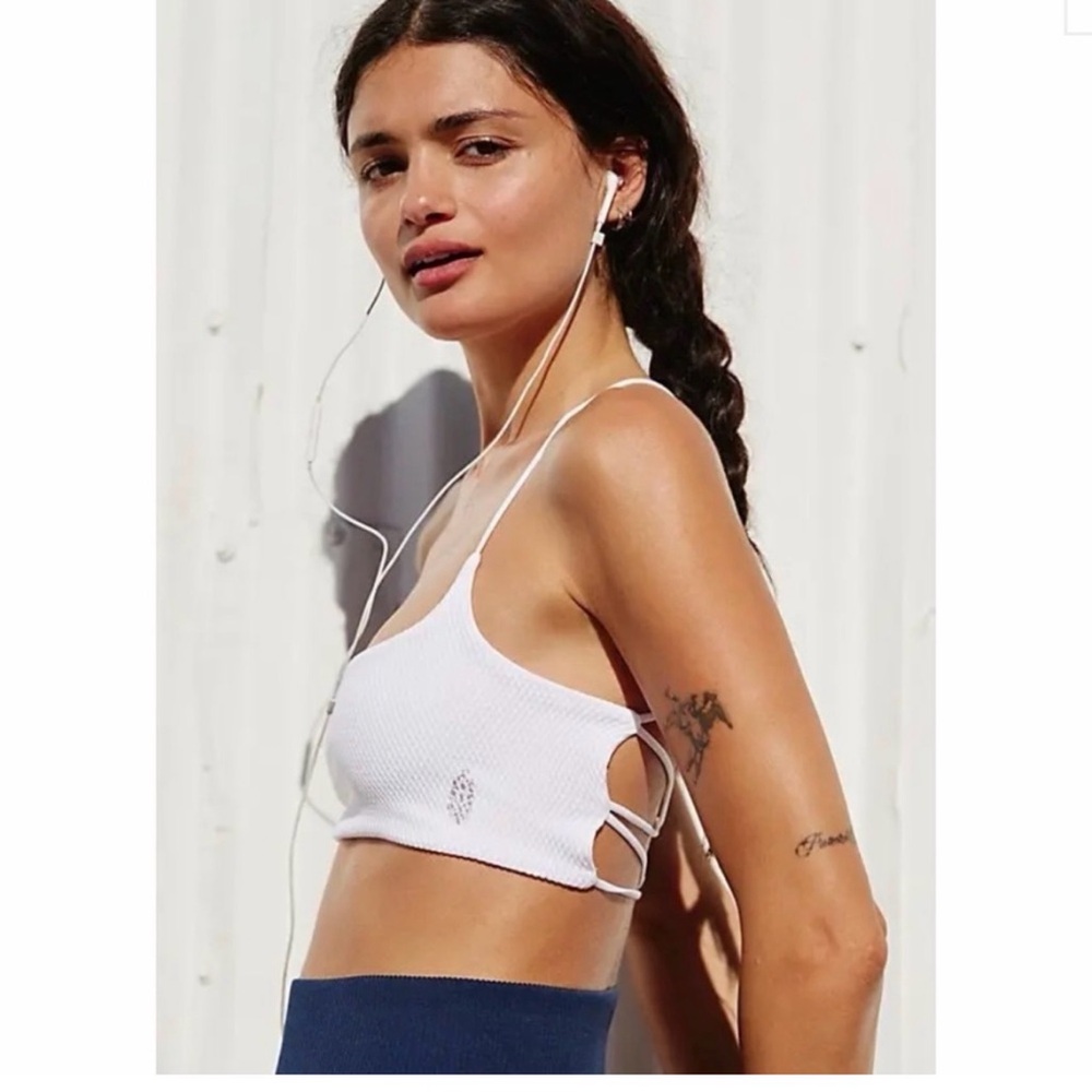 Free People Shuffle Bra - WHITE